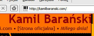 Nowy adres strony - http://kamilbaranski.com/